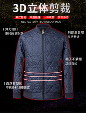外贸秋冬季新款男棒球领薄棉服宽松上衣中青年外套男KF8506P75，男装棉衣，星座306A