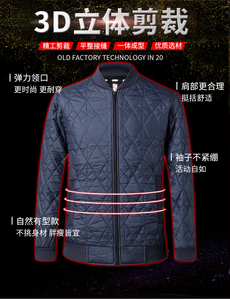 外贸秋冬季新款男棒球领薄棉服宽松上衣中青年外套男  KF8506 P75图片