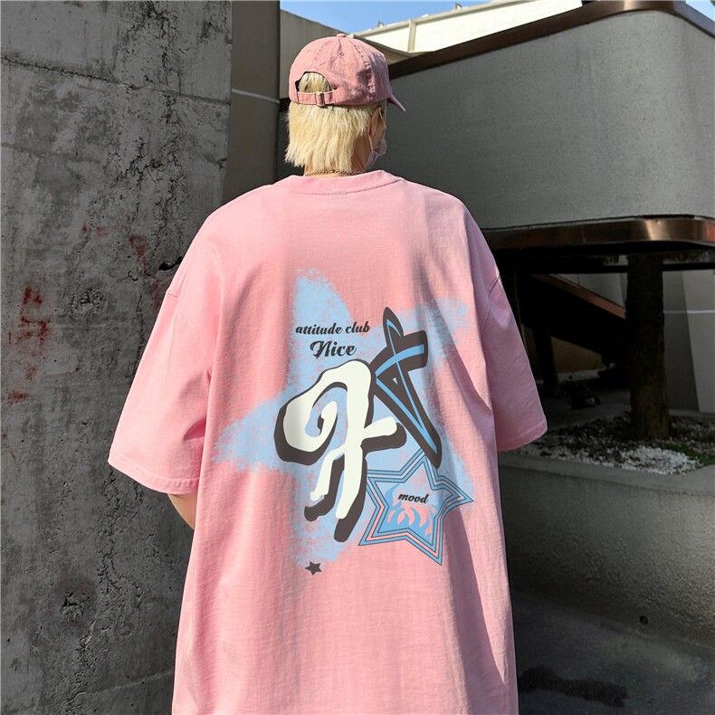 24夏季新款街头潮牌时尚个性印花短袖t恤中性XZ301B-JB4401-p28,男装T恤,星座301B