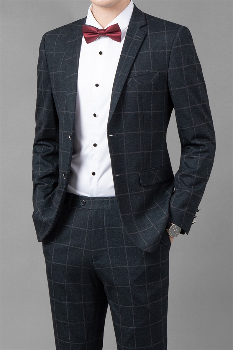 休闲青年春秋款西装修身男士西服套装两件套礼服上衣ASD8965-P285,男装西服套装,电商B212（原钱塘6029）