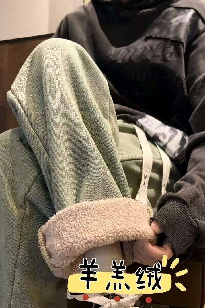 羊羔毛棉裤冬季加厚保暖加绒裤子直筒阔腿宽松牛仔裤网图,男装牛仔裤,星座302B-3
