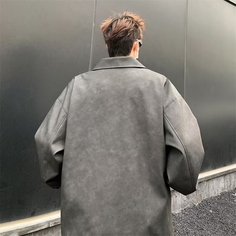 1506/QXLQ50/P70春秋季韩版时髦垫肩夹克男士宽松机车外套潮,男装夹克,星座1506