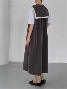 海军风背心裙,女装背心吊带,季尺