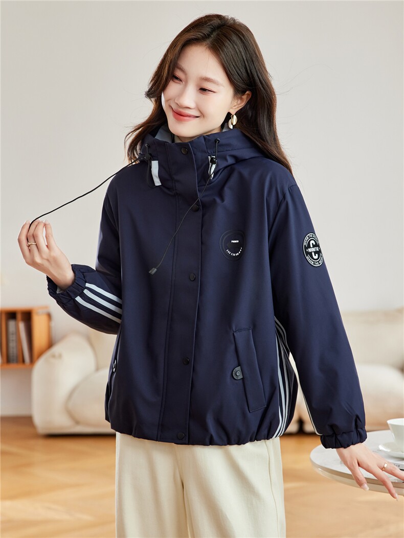 现货2025冬装新款加绒加厚休闲精品女装棉衣棉服派克服,女装派克服,木子恋