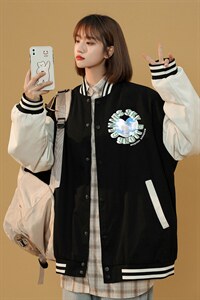 中性风 春秋季情侣棒球服男女休闲夹克女时尚外套男BQF296-P50图片
