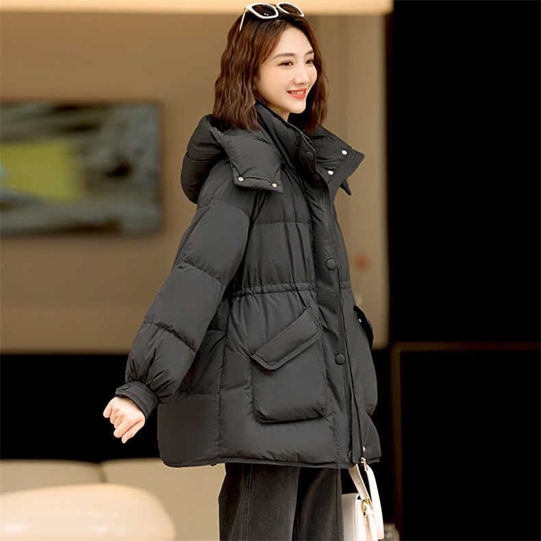2024冬装新款时尚百搭潮流气质中长款休闲减龄羽绒服外套女,女装羽绒服,丽影随形