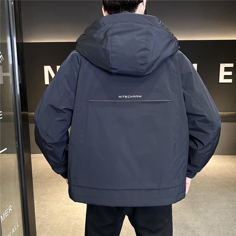 新标连帽轻奢男羽绒服现货高品质情侣保暖外套数据款,男装羽绒服,电商A237