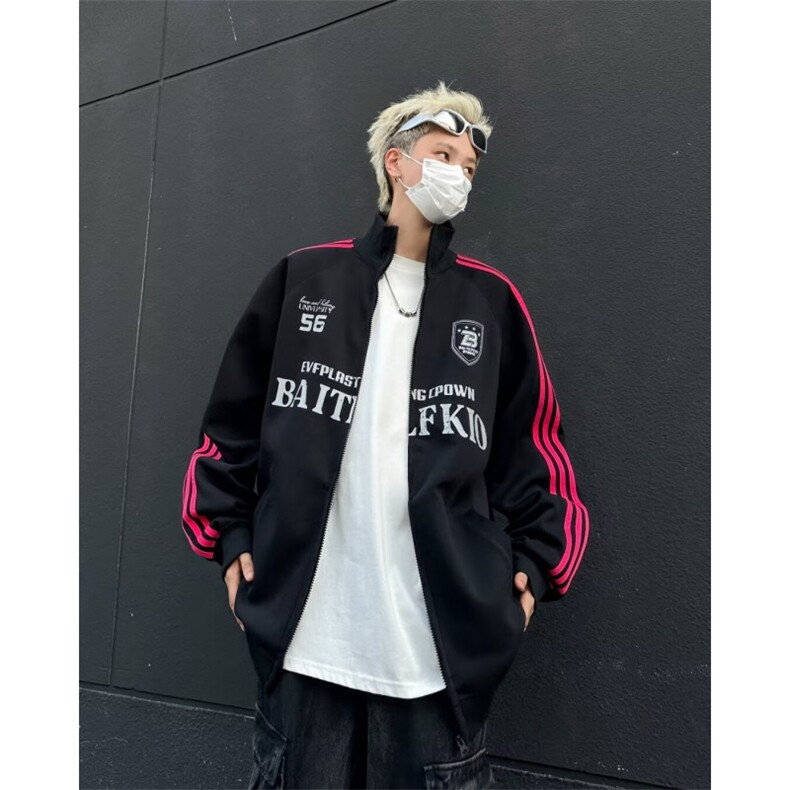 美式卫衣外套男初秋2024秋冬新款宽松潮牌高级Y8055-P50,女装短外套,星座1109-3