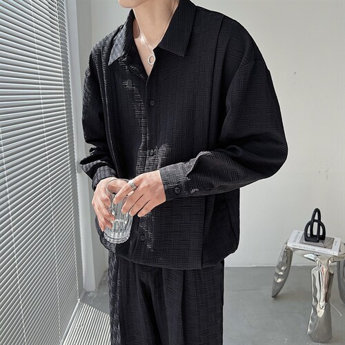 2026夏轻熟风高级编织纹理小众气质慵懒衬衫防晒服CY12/P70控108,男装防晒衣,电商A243