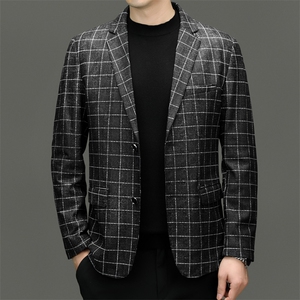 BG1906新款海宁真皮皮衣男绵羊皮外套西服夹克韩版修身图片