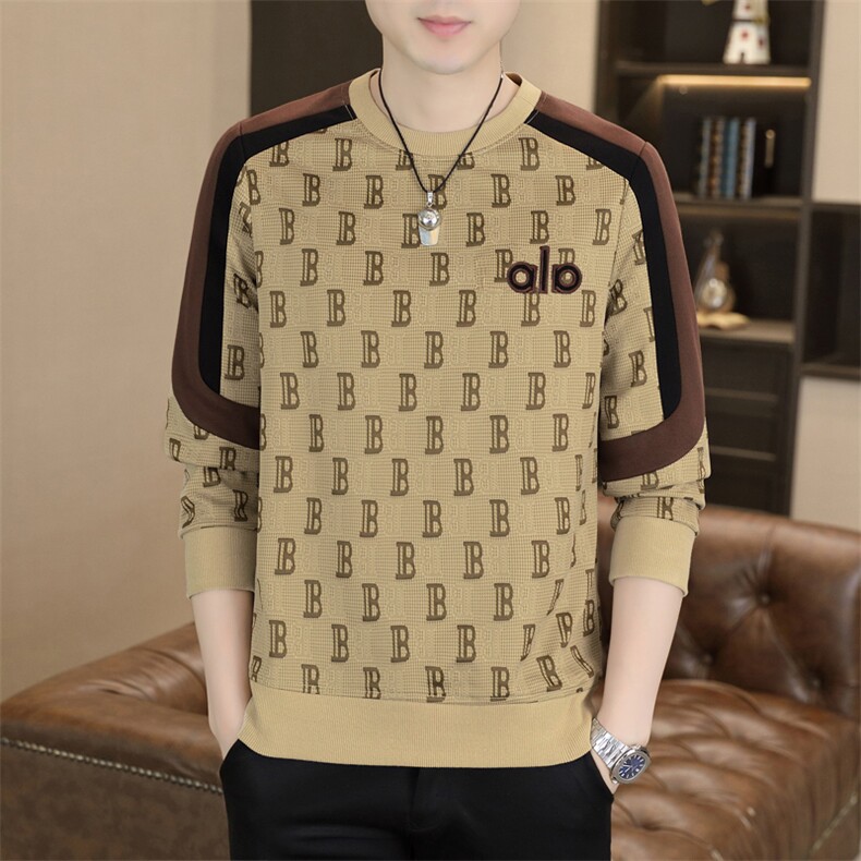 秋季男士休闲时尚圆领套头针织卫衣打底衫L6007--P45,男装T恤,星座310B-3