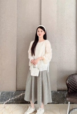 肌理感2025春夏季新款流苏一字领短上衣，女装T恤，湘姗