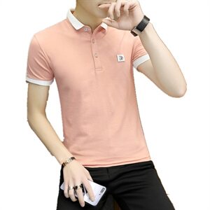 款8721夏季新款短袖T恤男韩版潮流修身polo衫翻领纯色图片