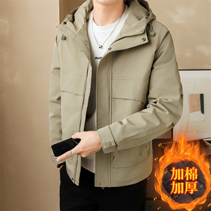 热卖男士连帽加棉加厚防寒保暖夹克二棉棉衣外套190P105图片