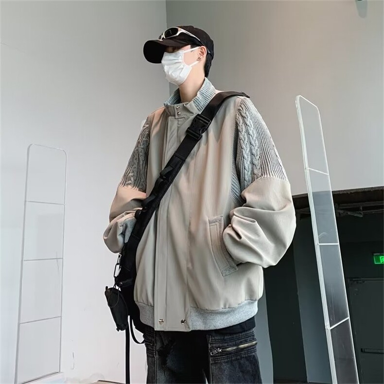 棒球服潮美式复古高街vibe外套男春秋设计感飞行员夹克J59-P65,男装夹克,星座1109-3