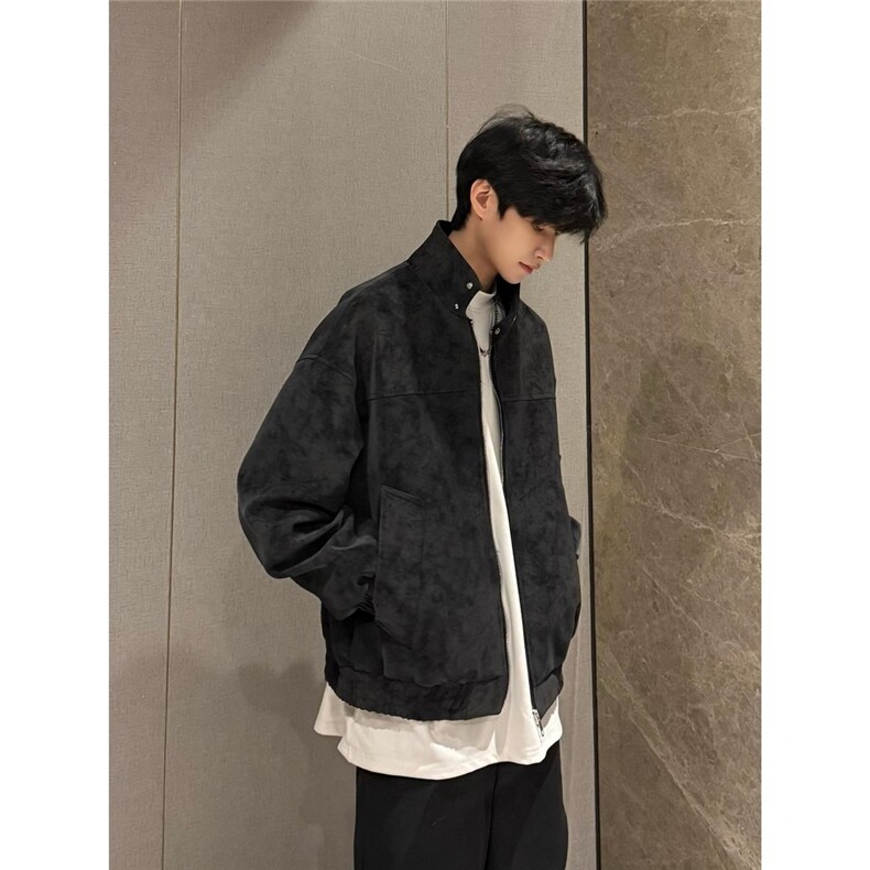 1506/QY0110/P65美式复古皮衣男士宽松立领痞帅机车外套男款,男装皮衣,星座1506