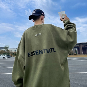 ！加绒加厚ess麂皮绒圆领卫衣JW1906-p50控68（抖音不可售）图片