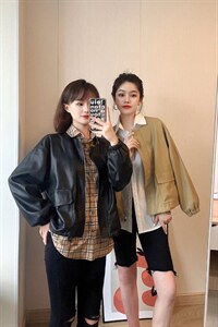 PU水洗皮外套,其它,e美格