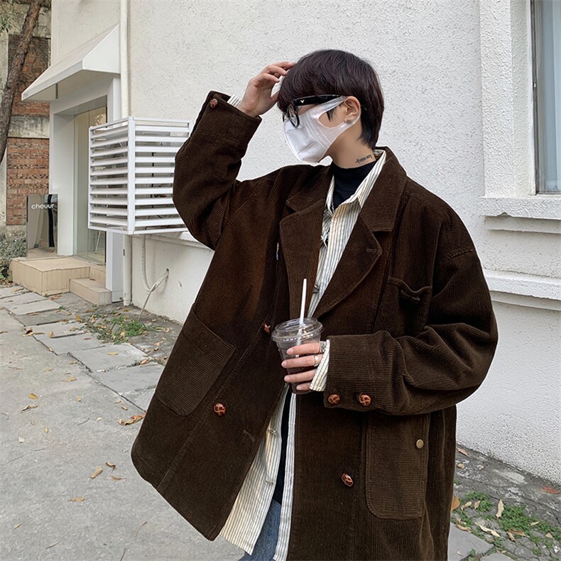 XZ213-19XZ07-P108控128港风大码oversize灯芯绒多口袋痞帅西服,男装西服,星座213