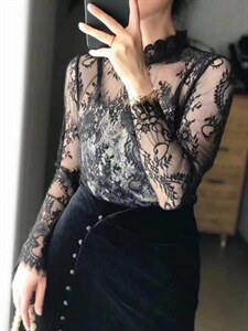 女人味儿蕾丝上衣图片
