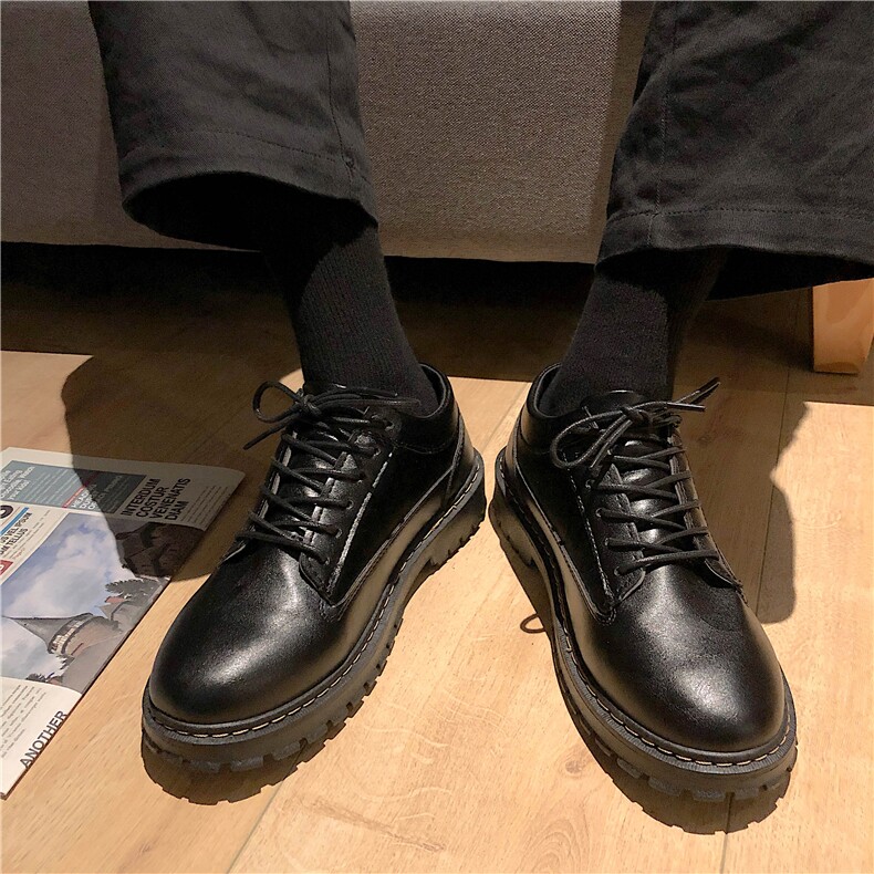 厚底小皮鞋男韩版潮流英伦松糕鞋子男潮鞋增高老爹1118,男鞋休闲鞋,星座1118