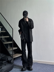 美式ins高街暗黑小众百搭喇叭裤休闲牛仔裤K2305-P55控78，男装牛仔裤，电商A062