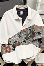 1港风短袖衬衫情侣大码M-5XL中性风网红短袖衬衫男DCS7743P42控68，男装T恤，星座226-2