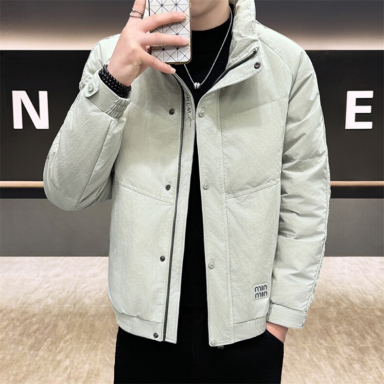 DS-A225标2025冬季新款男士立领时尚潮流白鸭绒羽绒服夹克55888，男装夹克，电商A225