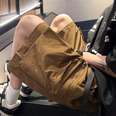 工装短裤男潮牌ins宽松休闲宽松大码中裤五分裤D0601-P48，男装牛仔裤，星座308B-2
