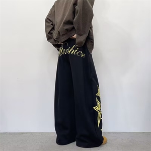休闲裤男女韩版潮流宽松百搭高街帅气2025秋冬ins长裤K6739-P46图片