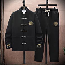 风套装刺绣盘扣男套装，男装休闲套装，星座1206（原A206）