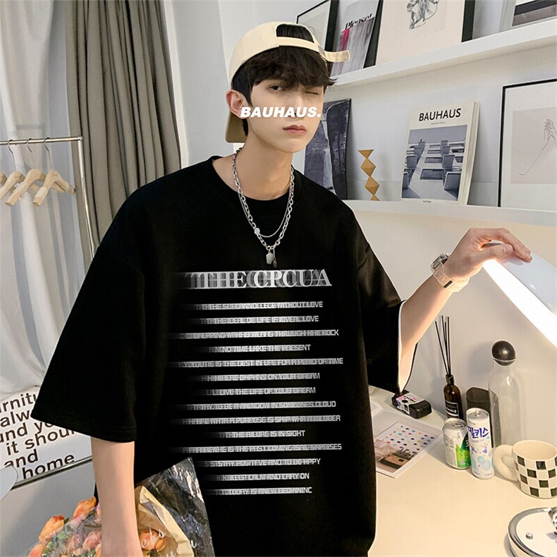 抖音得物二开现货供应220克夏装重磅美式高街宽松短袖t恤MT95,男装T恤,电商A486-1