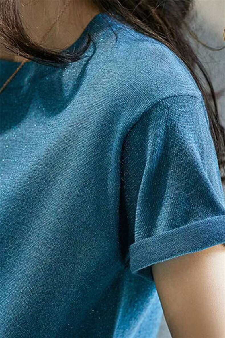 简约高级感纯色百搭短袖休闲,女装T恤,唯若美羊绒