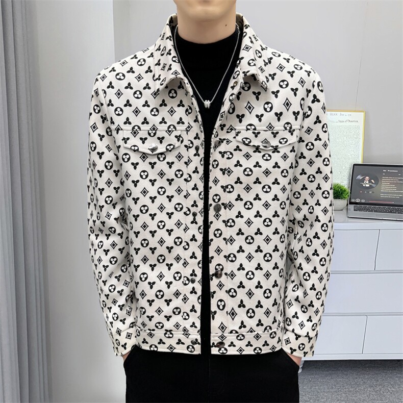 2025新款潮流休闲百搭帅气翻领工装夹克男装衣服1018-JK910-P85图片