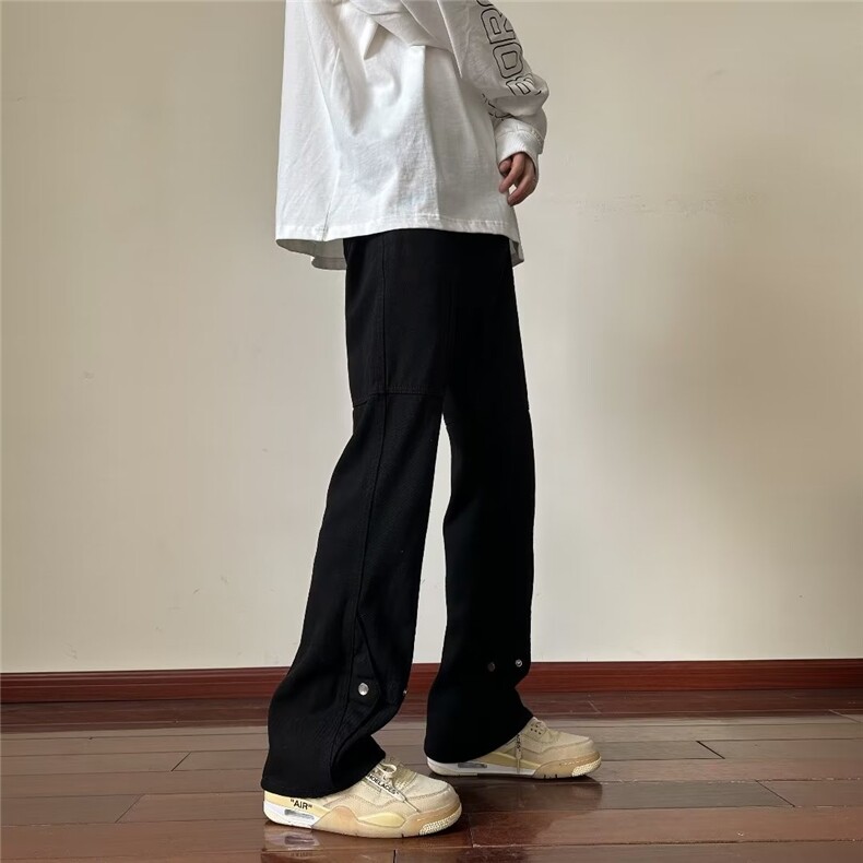设计感按扣牛仔裤子男ins潮牌美式复古休闲裤百搭直筒裤81666-p48,男装牛仔裤,星座1008