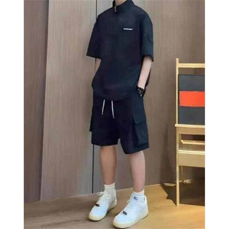 清爽套装，抖音得物现货，可送样，网图-A061-AA01170-特P60,男装休闲套装,电商A061