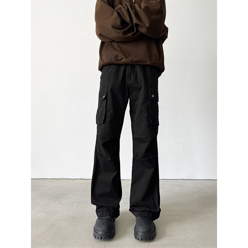 美式复古休闲裤男多口袋机能工装韩版潮流宽松长裤子K211-P58,男装休闲裤,星座308B-1