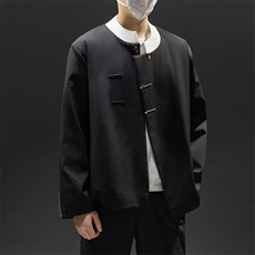 F502P60新中式风西服男士春秋季小众金属扣宽松潮流痞帅，男装西服，星座512-6