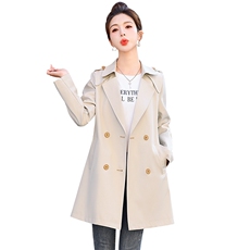 中长款风衣外套女2025春季新款小个子英伦风韩版高级感外套，女装风衣，姿衣坊