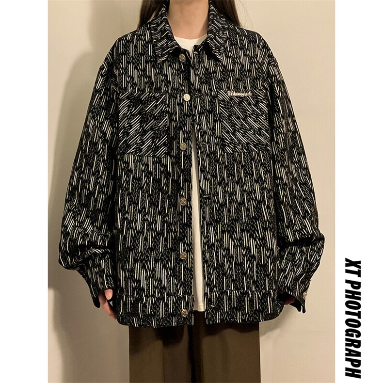 中性定制面料夹克女大码情侣潮流大码M-5XL夹克男JK77868P90控148,男装夹克,星座227-7