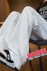 加长版裤子男高个子185cm110牛仔裤微喇直筒休闲KZ002P55加绒P65，男装牛仔裤，电商B312