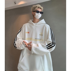 抖音得物供货 提供视频 秋冬重磅美式宽松织带连帽卫衣0412图片