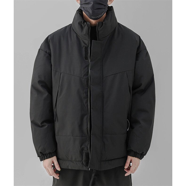 现货美式高街休闲夹克冬季立领纯色三防户外工装加厚棉服外套,男装夹克,电商A486