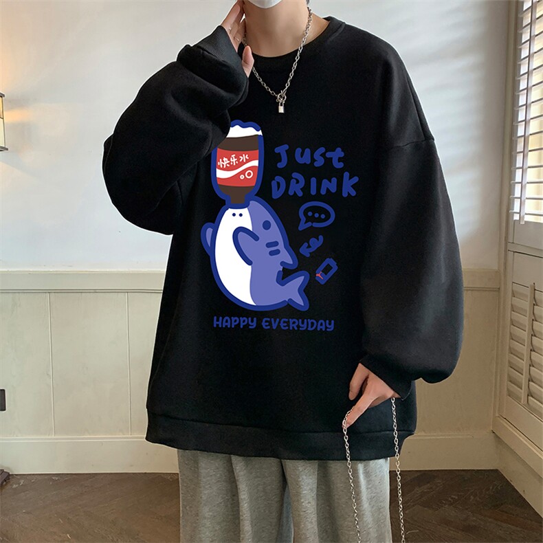 圆领卫衣男超大码胖子肥佬大号长袖t恤S6450-P28,男装卫衣,电商A040