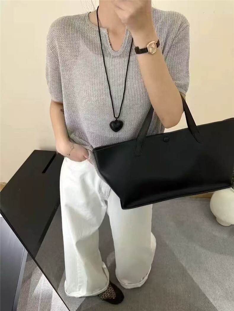2025夏春秋新款慵懒风短袖百搭V领镂空针织衫女宽松休闲显瘦上衣,女装T恤,悦玛羊绒