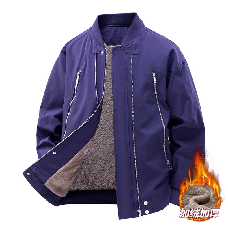 美式加绒加厚棒球服夹克男大码港风复古工装外套JK220-P75加绒P85,男装夹克,星座308B-2