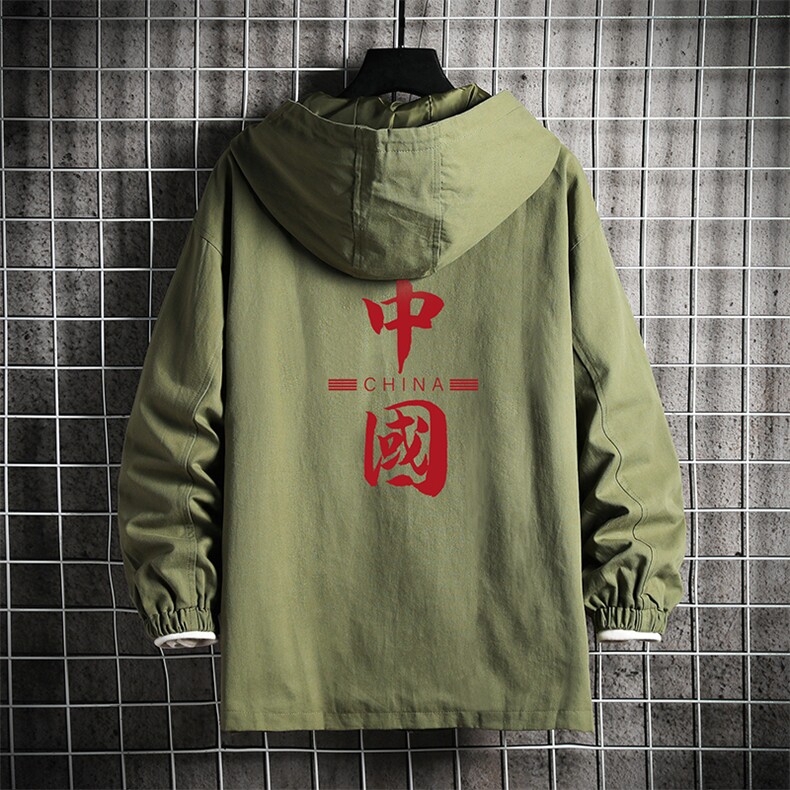 JK41198-P85加棉款-P115纯棉连帽夹克男士大码工装夹克男网格,男装夹克,电商A040A