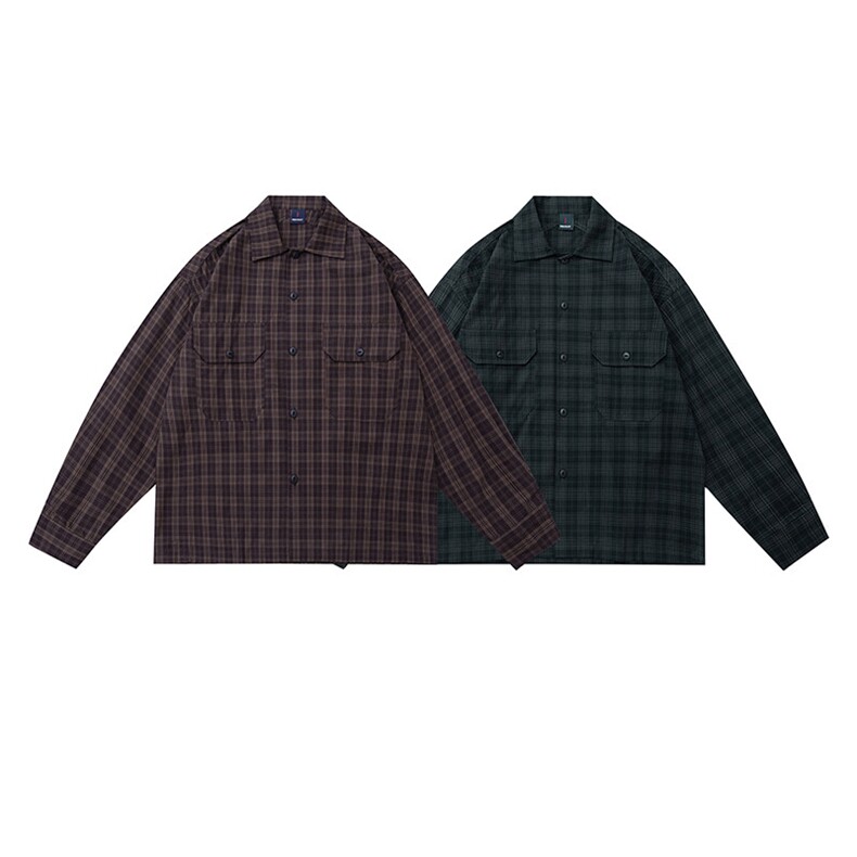 PL1218两色宽松直筒长袖衬衫，男装衬衫，电商基地S002