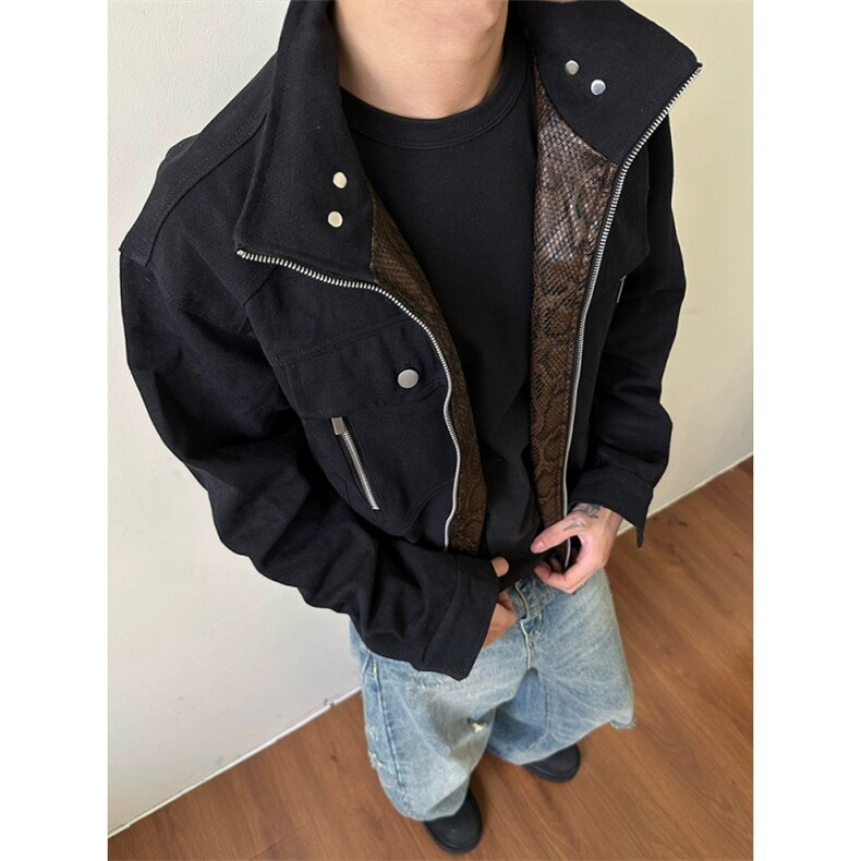 JK709-尺码M-3XL-P70-座山蟒工装外套秋季美式做旧宽松夹克,男装夹克,星座1811B