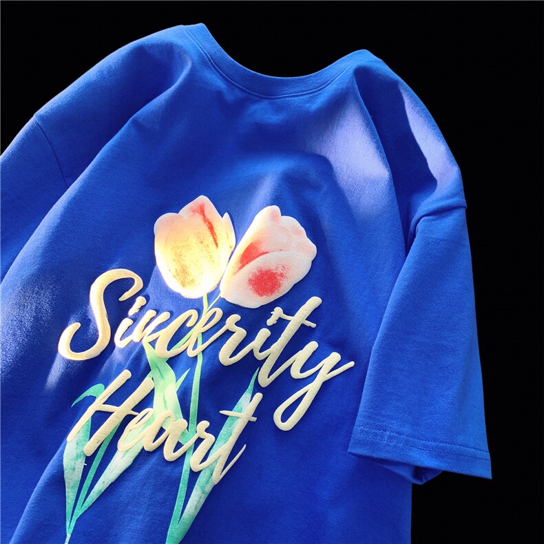 T恤2026夏季新款潮流圆领男港风时尚印花短袖B299-X5308-P30控49，男装T恤，电商A061-1